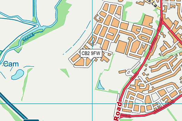 CB2 9FW map - OS VectorMap District (Ordnance Survey)