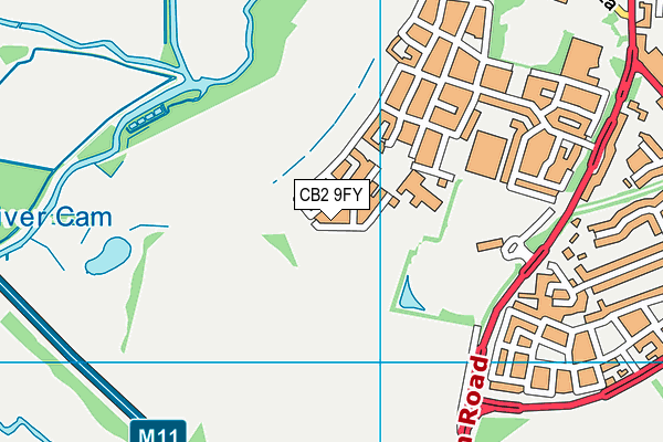 CB2 9FY map - OS VectorMap District (Ordnance Survey)