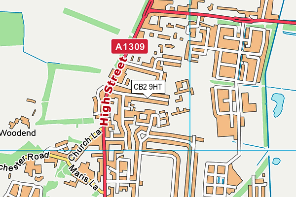 CB2 9HT map - OS VectorMap District (Ordnance Survey)