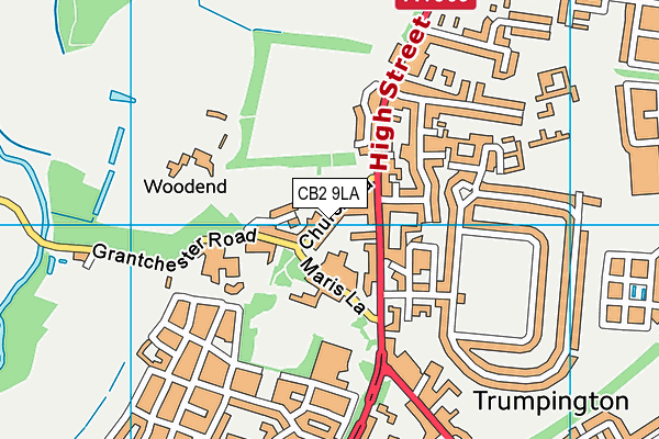 CB2 9LA map - OS VectorMap District (Ordnance Survey)
