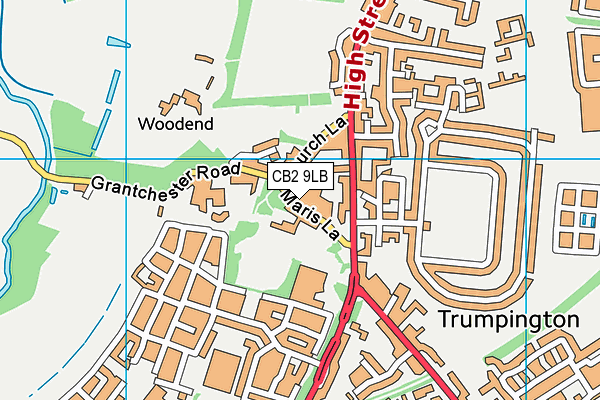 CB2 9LB map - OS VectorMap District (Ordnance Survey)