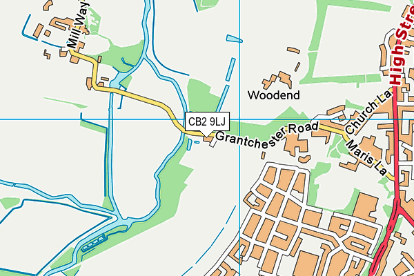 CB2 9LJ map - OS VectorMap District (Ordnance Survey)