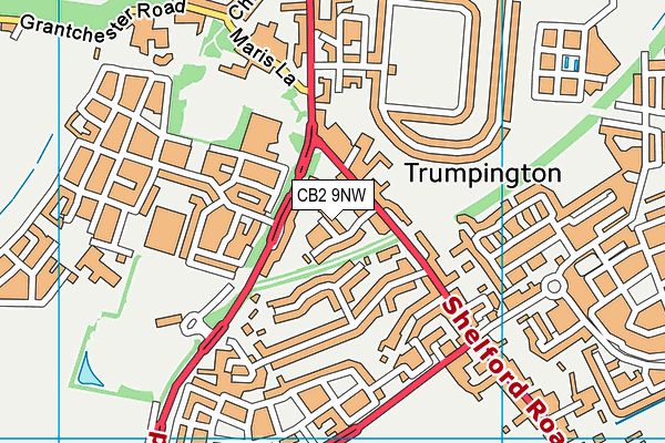 CB2 9NW map - OS VectorMap District (Ordnance Survey)