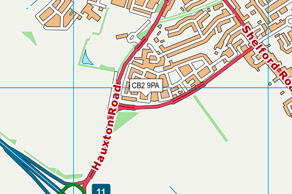 CB2 9PA map - OS VectorMap District (Ordnance Survey)