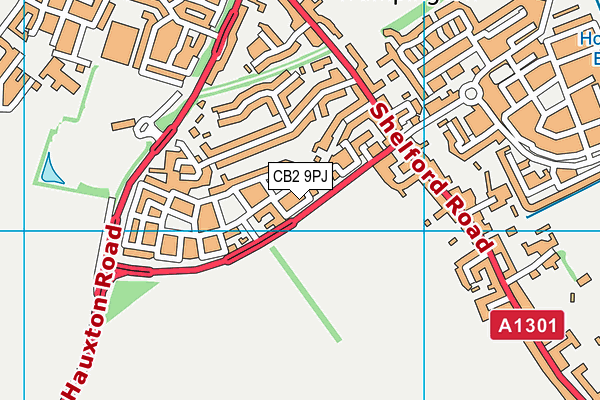 CB2 9PJ map - OS VectorMap District (Ordnance Survey)