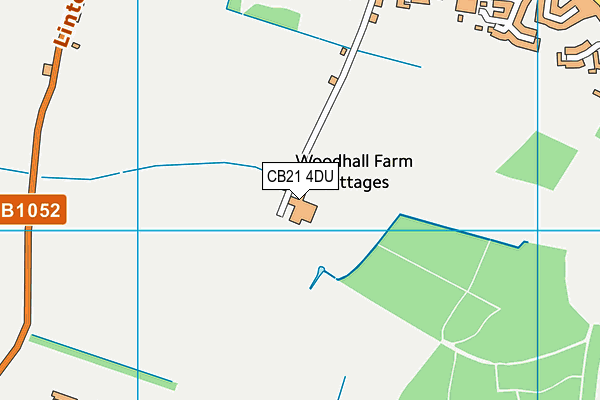 CB21 4DU map - OS VectorMap District (Ordnance Survey)