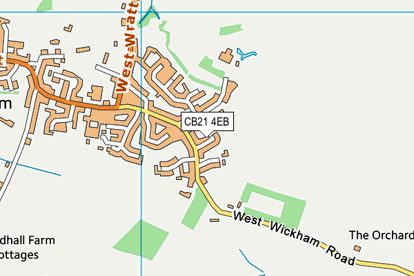 CB21 4EB map - OS VectorMap District (Ordnance Survey)