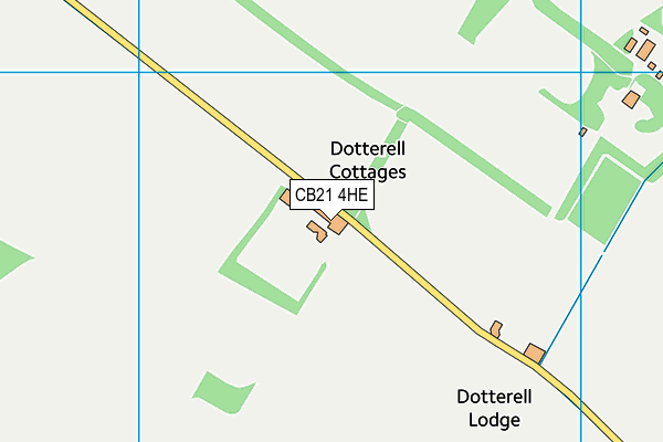 CB21 4HE map - OS VectorMap District (Ordnance Survey)