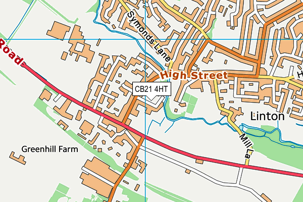 CB21 4HT map - OS VectorMap District (Ordnance Survey)