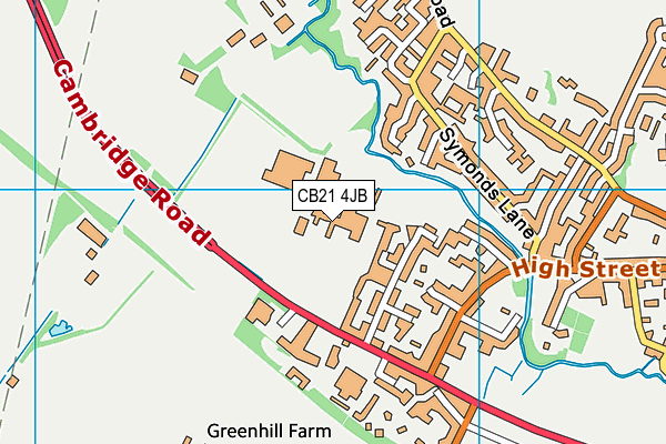 Anglian Leisure Linton map (CB21 4JB) - OS VectorMap District (Ordnance Survey)