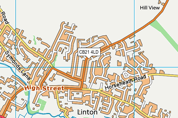 CB21 4LD map - OS VectorMap District (Ordnance Survey)