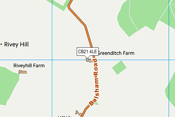 CB21 4LE map - OS VectorMap District (Ordnance Survey)