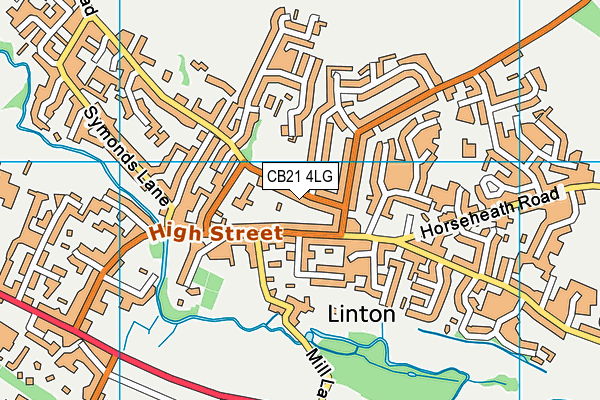 CB21 4LG map - OS VectorMap District (Ordnance Survey)