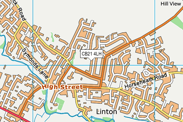 CB21 4LH map - OS VectorMap District (Ordnance Survey)