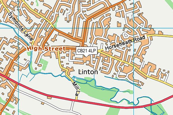 CB21 4LP map - OS VectorMap District (Ordnance Survey)