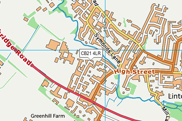 CB21 4LR map - OS VectorMap District (Ordnance Survey)