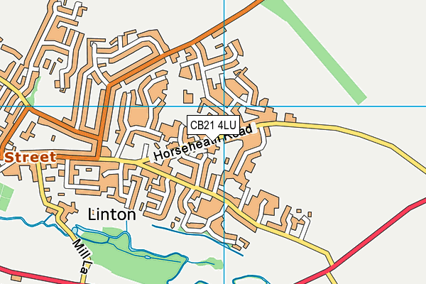 CB21 4LU map - OS VectorMap District (Ordnance Survey)