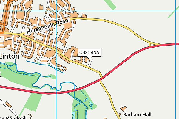 CB21 4NA map - OS VectorMap District (Ordnance Survey)