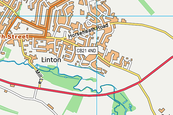 CB21 4ND map - OS VectorMap District (Ordnance Survey)