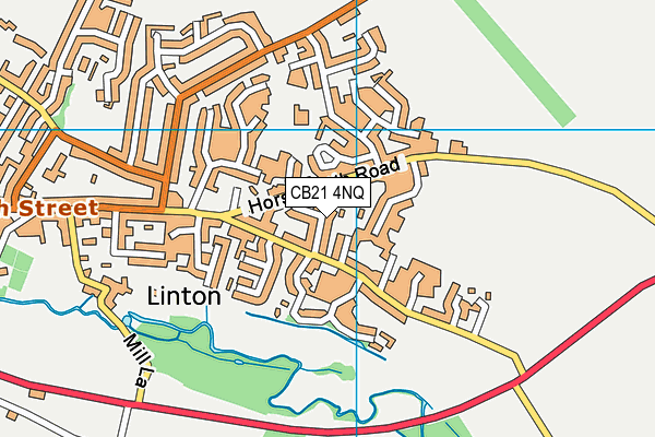 CB21 4NQ map - OS VectorMap District (Ordnance Survey)