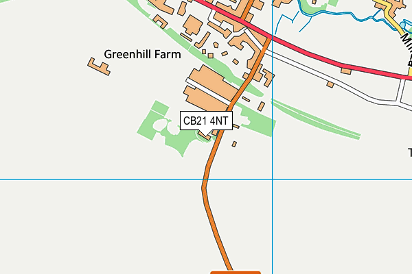 CB21 4NT map - OS VectorMap District (Ordnance Survey)