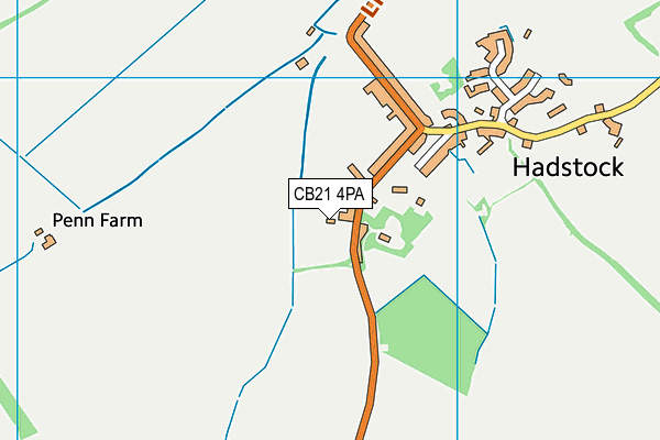 CB21 4PA map - OS VectorMap District (Ordnance Survey)