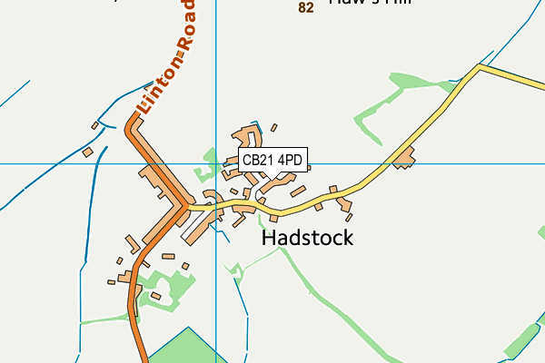 Hadstock Recreation Ground map (CB21 4PD) - OS VectorMap District (Ordnance Survey)