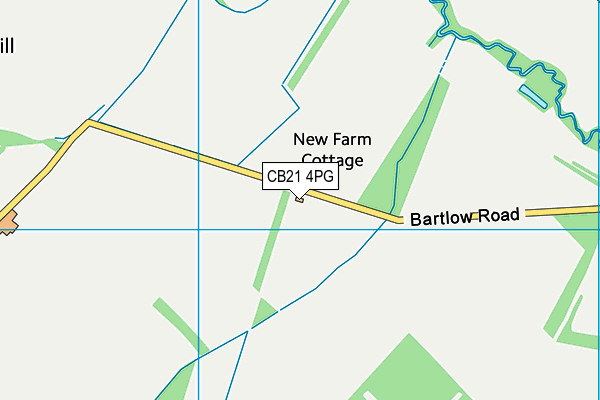 CB21 4PG map - OS VectorMap District (Ordnance Survey)