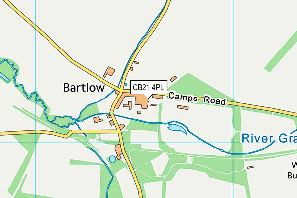 CB21 4PL map - OS VectorMap District (Ordnance Survey)