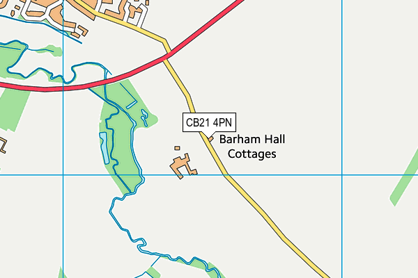 CB21 4PN map - OS VectorMap District (Ordnance Survey)