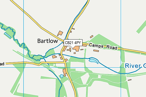 CB21 4PY map - OS VectorMap District (Ordnance Survey)