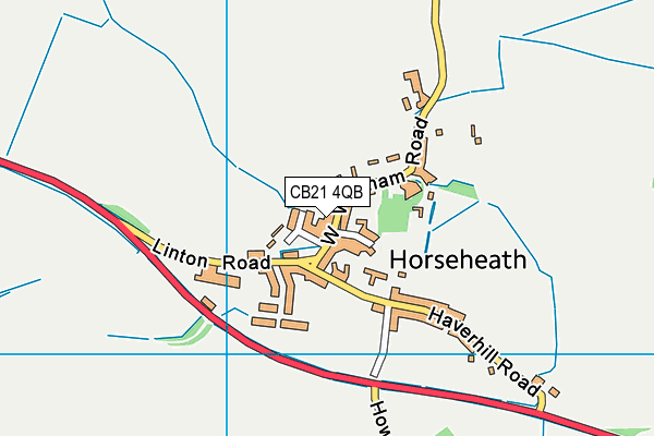 CB21 4QB map - OS VectorMap District (Ordnance Survey)