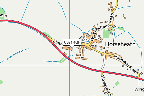 CB21 4QF map - OS VectorMap District (Ordnance Survey)