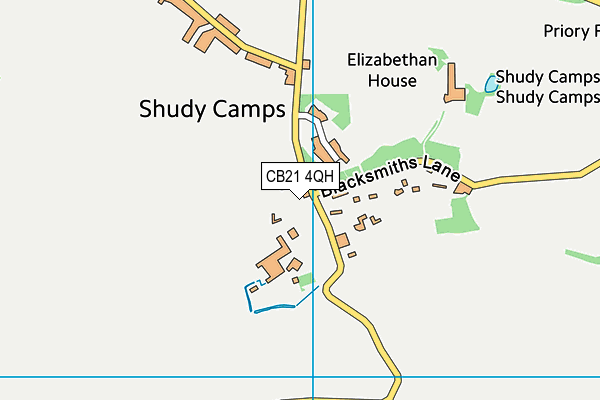 Glebe House map (CB21 4QH) - OS VectorMap District (Ordnance Survey)