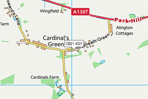 CB21 4QY map - OS VectorMap District (Ordnance Survey)