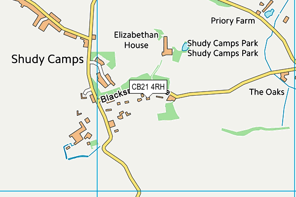 CB21 4RH map - OS VectorMap District (Ordnance Survey)