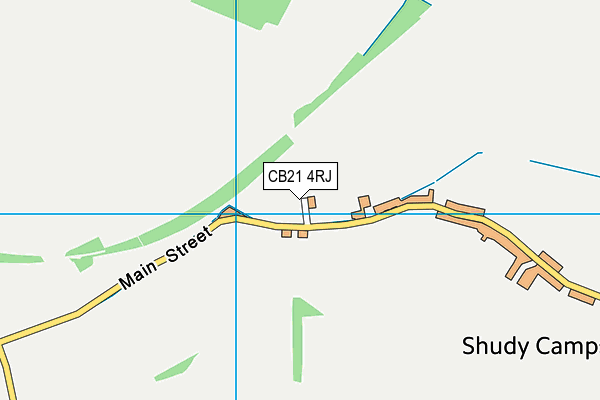 CB21 4RJ map - OS VectorMap District (Ordnance Survey)