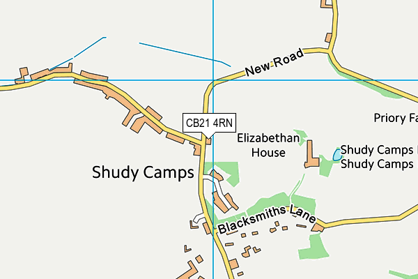 CB21 4RN map - OS VectorMap District (Ordnance Survey)