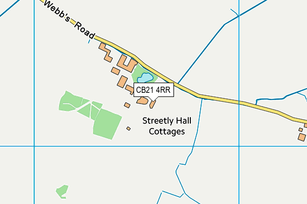 CB21 4RR map - OS VectorMap District (Ordnance Survey)