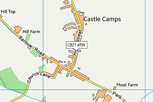 CB21 4RW map - OS VectorMap District (Ordnance Survey)