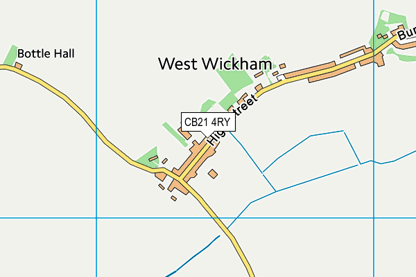 CB21 4RY map - OS VectorMap District (Ordnance Survey)