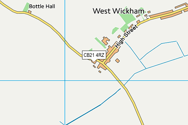 CB21 4RZ map - OS VectorMap District (Ordnance Survey)