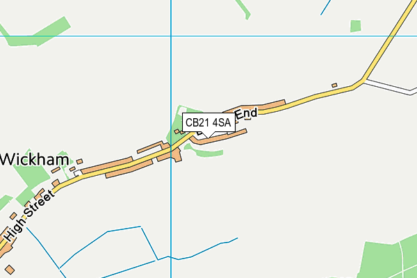 CB21 4SA map - OS VectorMap District (Ordnance Survey)