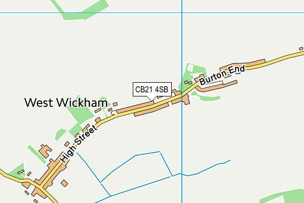 CB21 4SB map - OS VectorMap District (Ordnance Survey)