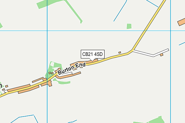 CB21 4SD map - OS VectorMap District (Ordnance Survey)