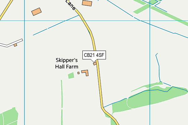 CB21 4SF map - OS VectorMap District (Ordnance Survey)