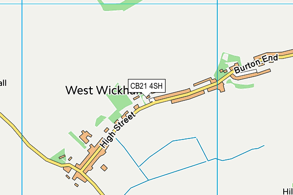 CB21 4SH map - OS VectorMap District (Ordnance Survey)