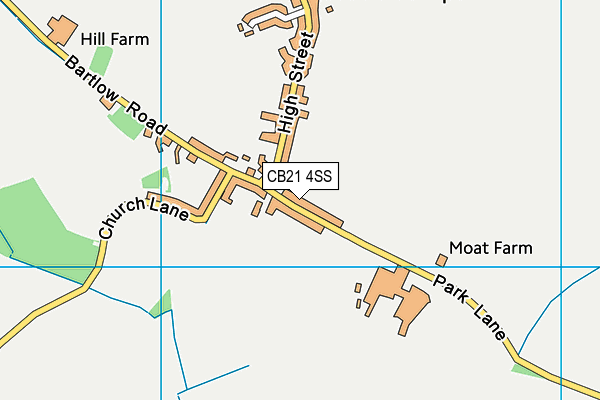 CB21 4SS map - OS VectorMap District (Ordnance Survey)