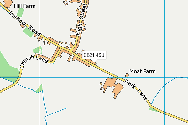 CB21 4SU map - OS VectorMap District (Ordnance Survey)