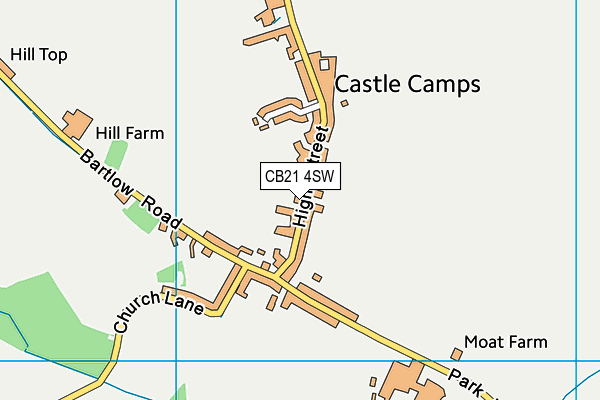 CB21 4SW map - OS VectorMap District (Ordnance Survey)